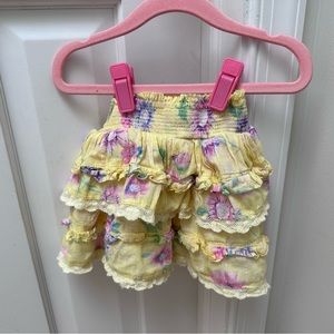 LoveShackFancy Ruffled Floral Skirt Toddler 3-4yr